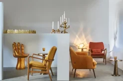 Portavelas Apple tree L 53 cm, Dorado