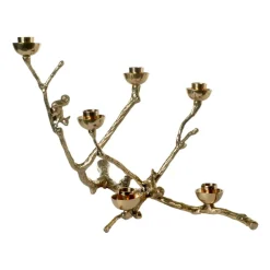 Portavelas ardilla Twiggy 30 cm, Dorado