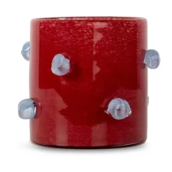 Portavelas Arlo M Ø15 cm, Burdeos-azul claro