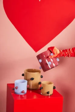 Portavelas Arlo XS Ø10 cm, Beige-negro