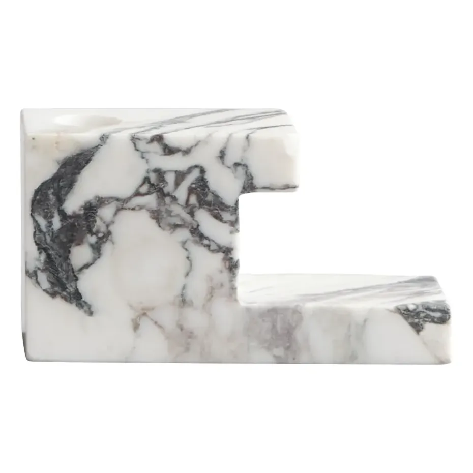 Portavelas bajo Brick 7,5x14 cm, Calacatta