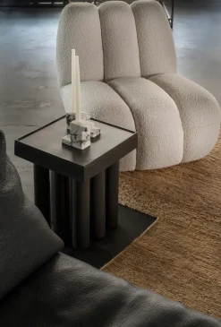 Portavelas bajo Brick 7,5x14 cm, Calacatta