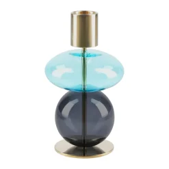 Portavelas Bubble 14 cm, Azul-smoke