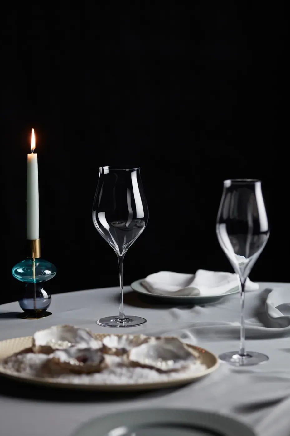 Portavelas Bubble 14 cm, Azul-smoke