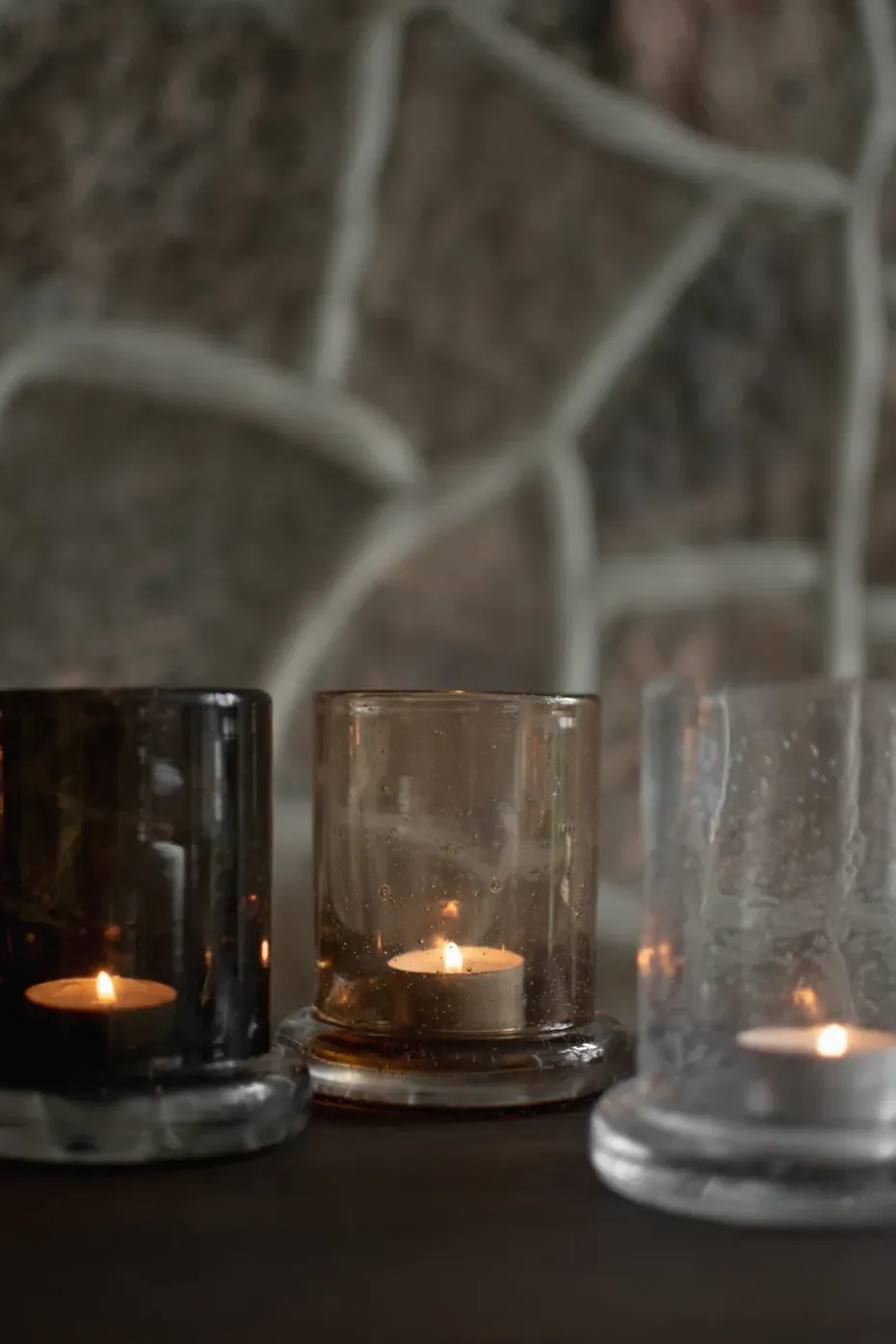 Portavelas Bubble Ø10 cm, Brown