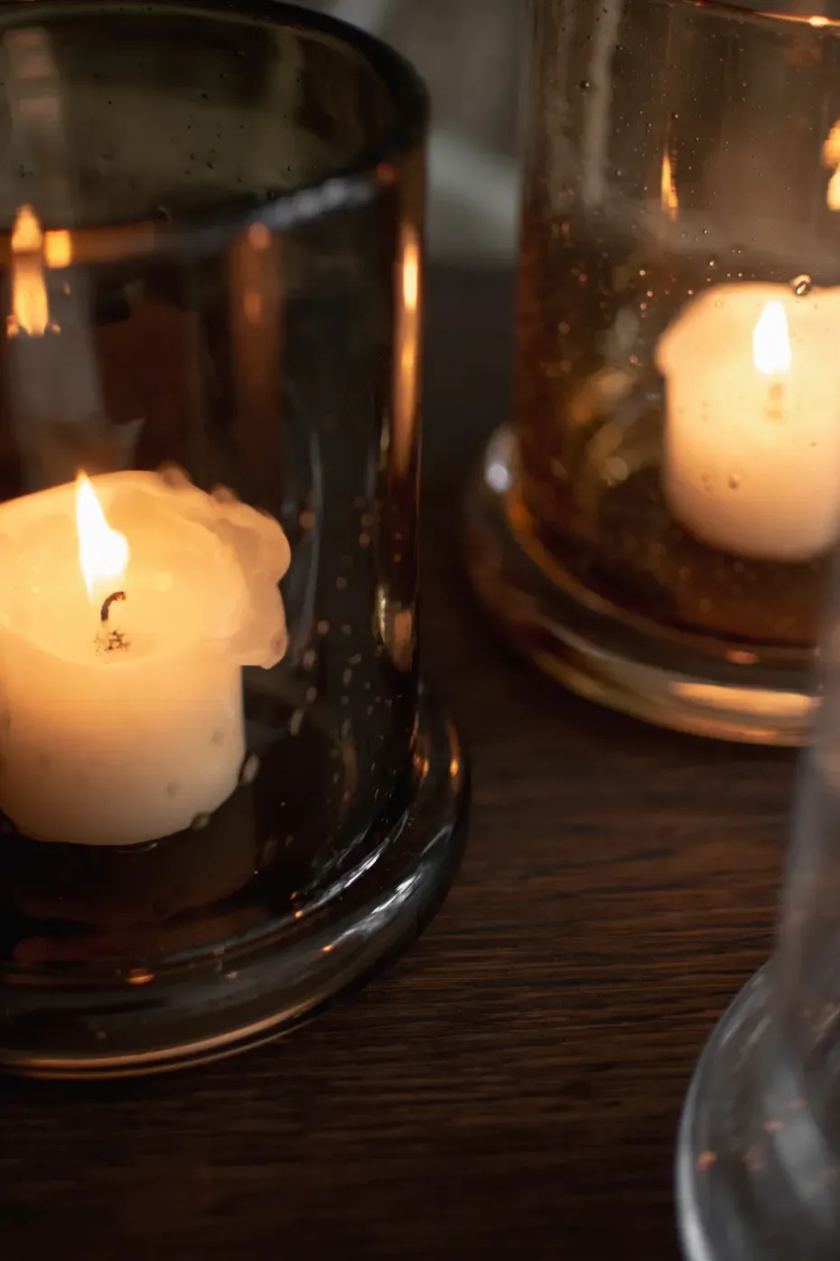 Portavelas Bubble Ø20 cm, Brown