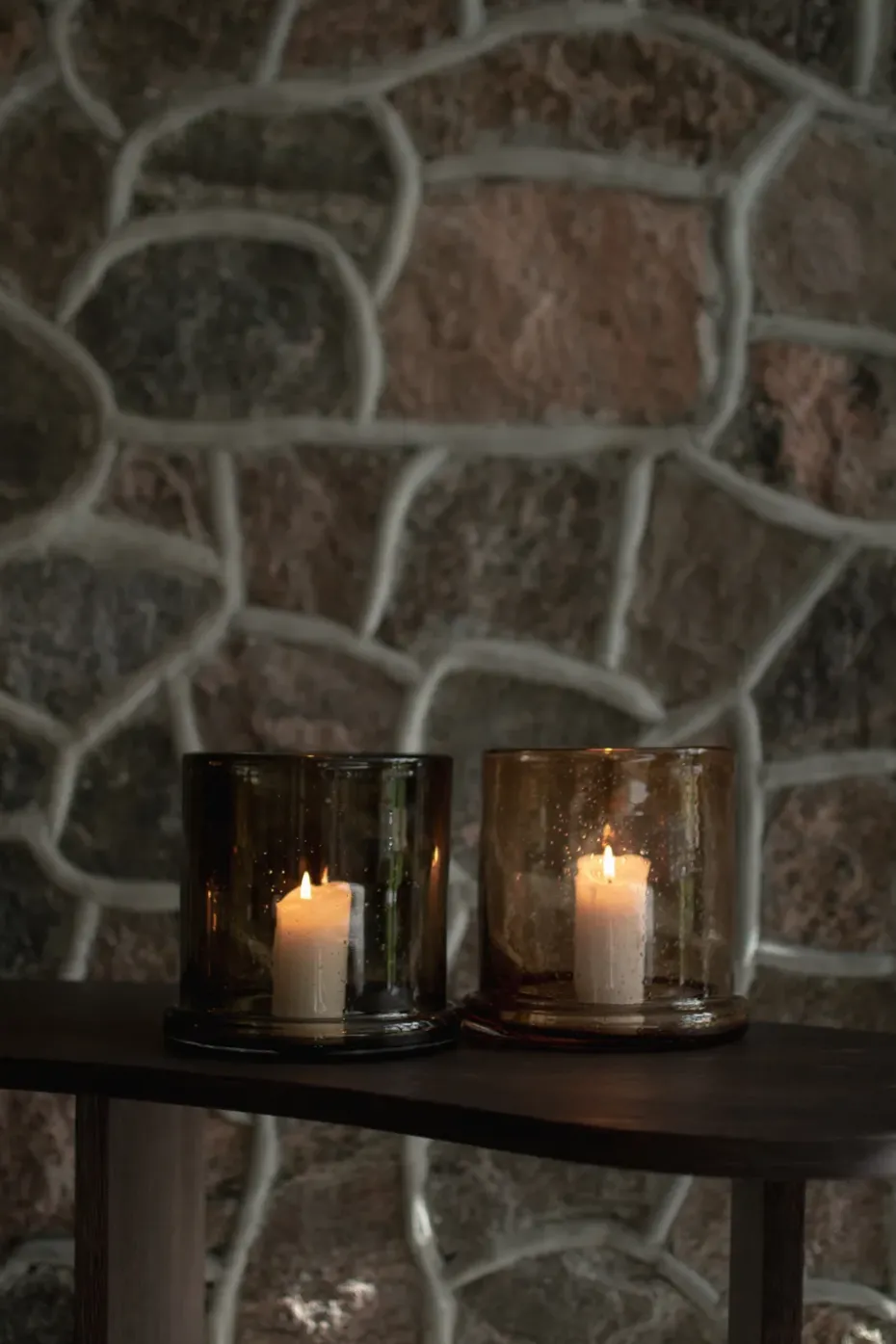 Portavelas Bubble Ø20 cm, Brown