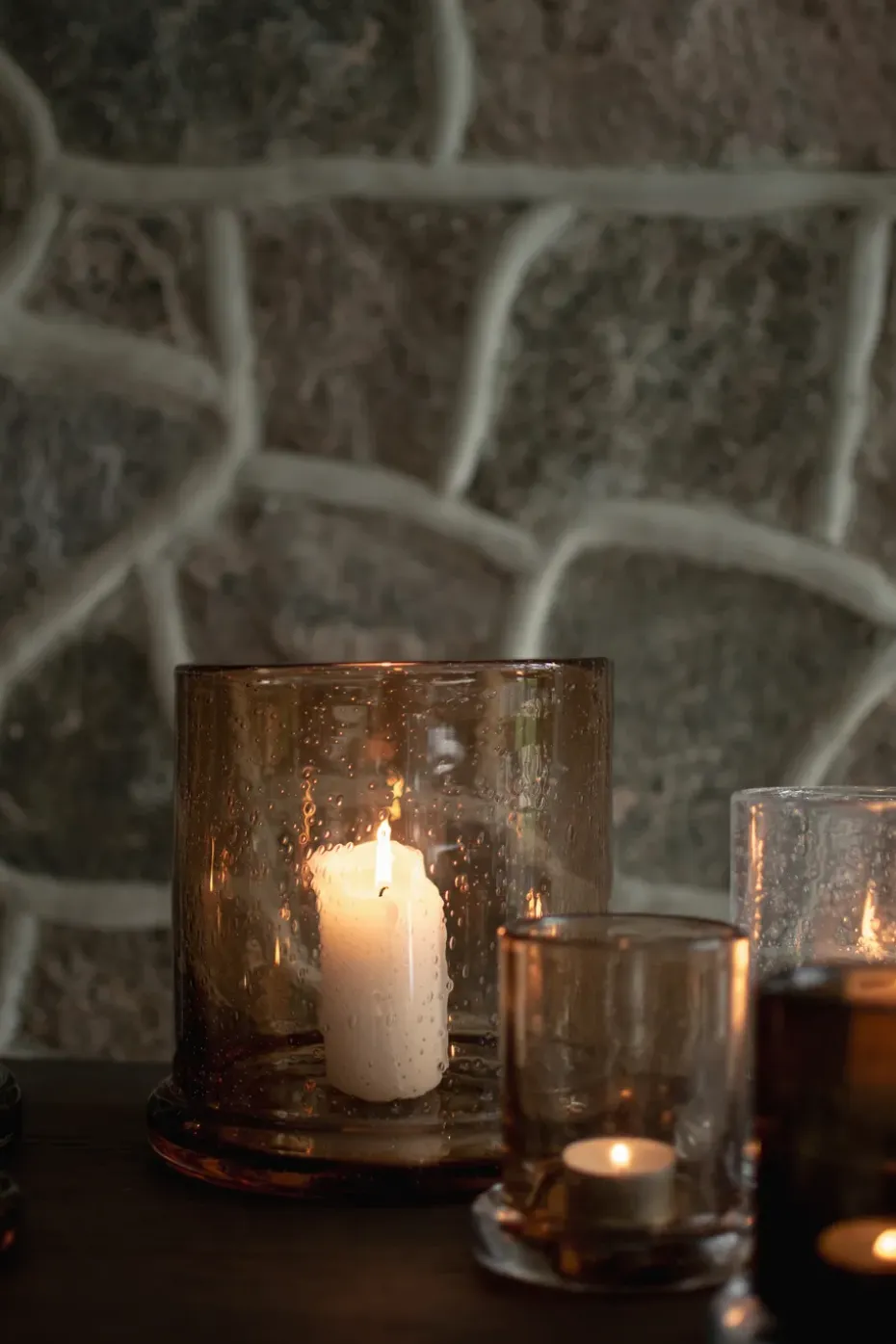 Portavelas Bubble Ø20 cm, Rust