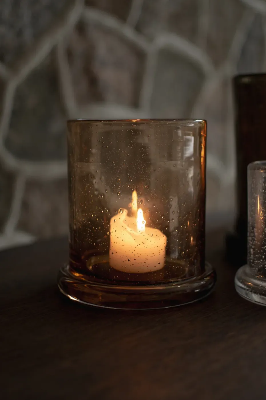 Portavelas Bubble Ø14 cm, Rust