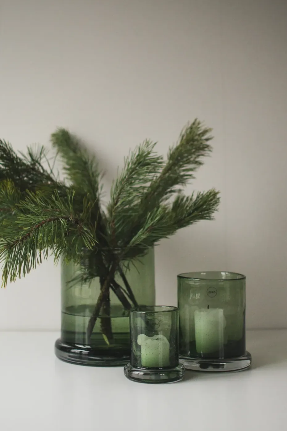 Portavelas Bubble Ø14 cm, Verde