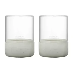 Portavelas Calma Ø7 cm, set de 2, Light grey