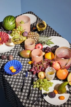 Portavelas Calore XS Ø10 cm, Rosa-beige-burdeos