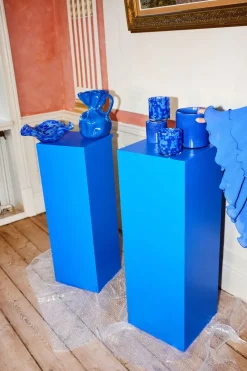 Portavelas Calore XS Ø10 cm, Azul