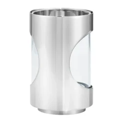 Portavelas Chrome contours hurricane 12 cm, Acero inoxidable