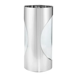 Portavelas Chrome contours hurricane 28 cm, Acero inoxidable