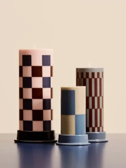 Portavelas Column Candleholder L 12,8 cm, Midnight blue