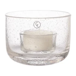 Portavelas de cristal Ernst, Ø8x6 cm