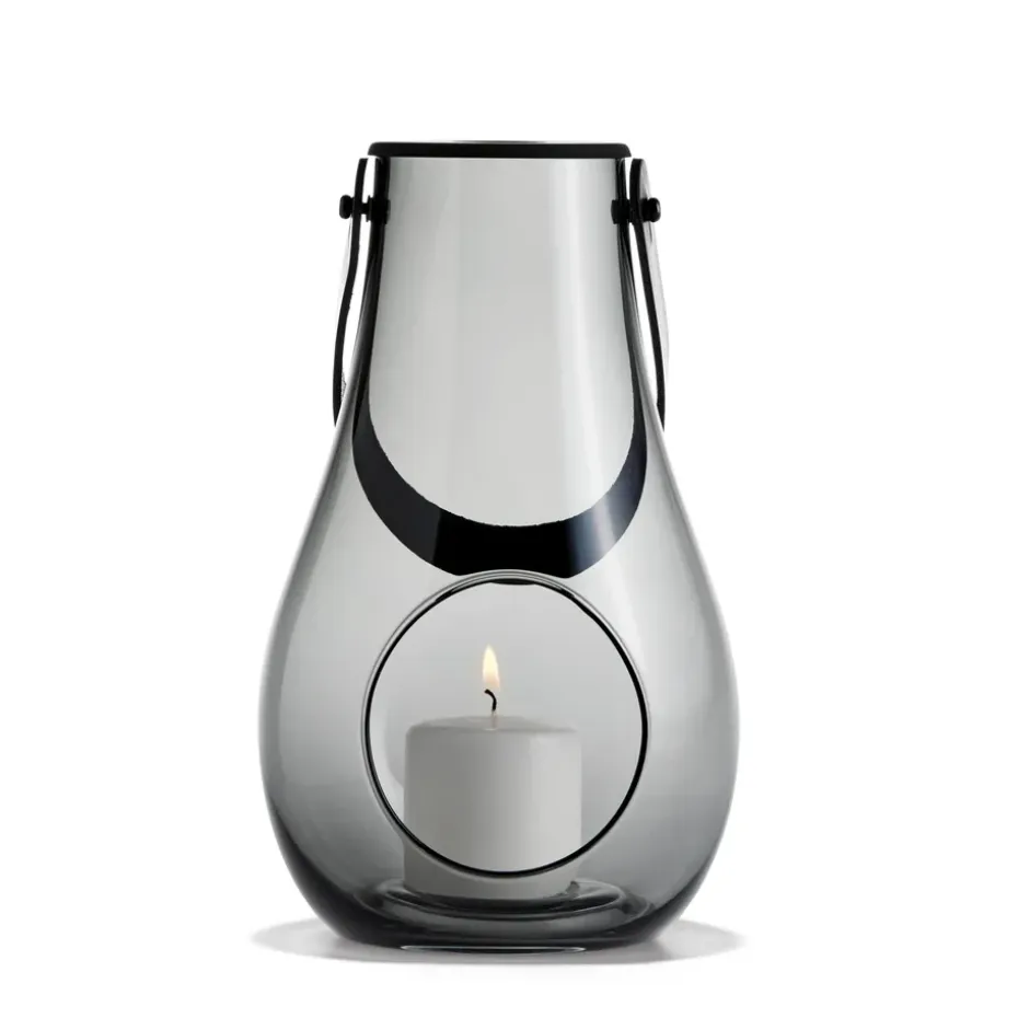 Portavelas Design With Light smoke, 25 cm