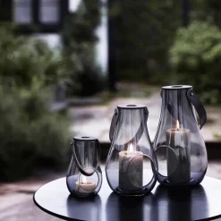 Portavelas Design With Light smoke, 25 cm