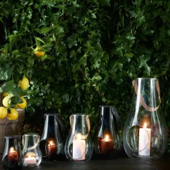 Portavelas Design With Light smoke, 16 cm