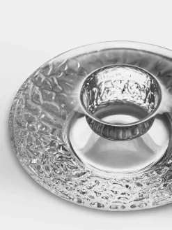 Portavelas Discus 140 mm, Transparente