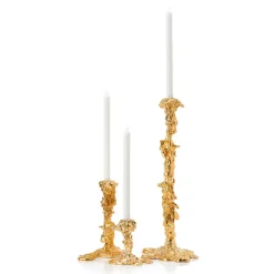 Portavelas Drip S 14 cm, Dorado