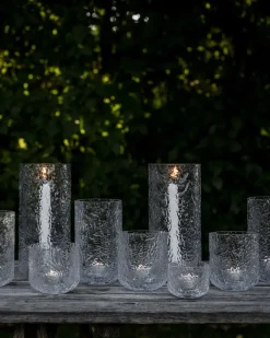 Portavelas Ernst con estampado, Ø11x25 cm