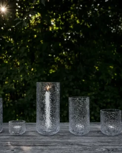 Portavelas Ernst con estampado, Ø11x25 cm