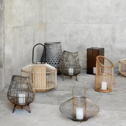 Portavelas Flax bambú, grande