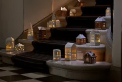 Portavelas Gingerbread casa, Christmas barn 11,5 cm