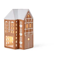 Portavelas Gingerbread grande 17 cm, Marrón