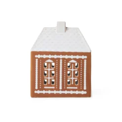 Portavelas Gingerbread medium 15 cm, Marrón