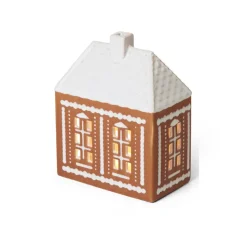 Portavelas Gingerbread medium 15 cm, Marrón