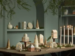 Portavelas Gingerbread medium 15 cm, Marrón