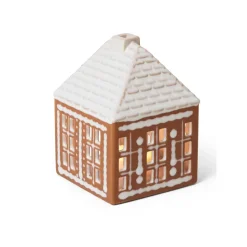 Portavelas Gingerbread small 11 cm, Marrón