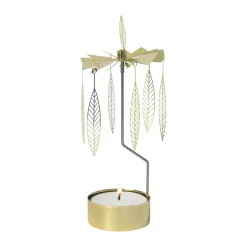 Portavelas giratorio Stig L Salix medium, Dorado