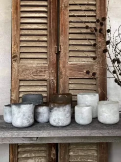 Portavelas Halde 10 cm, blanco