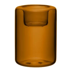 Portavelas Happy 3 piezas, Ámbar