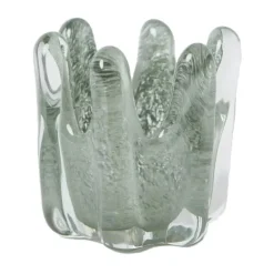 Portavelas Helix Ø14 cm, Verde musgo