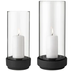 Portavelas Hurricane negro, pequeño