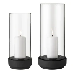 Portavelas Hurricane negro, grande