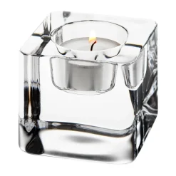 Portavelas Ice cube 70 mm, Transparente