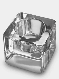 Portavelas Ice cube 70 mm, Transparente