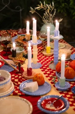 Portavelas Lara XS 9 cm, Burdeos-rosa