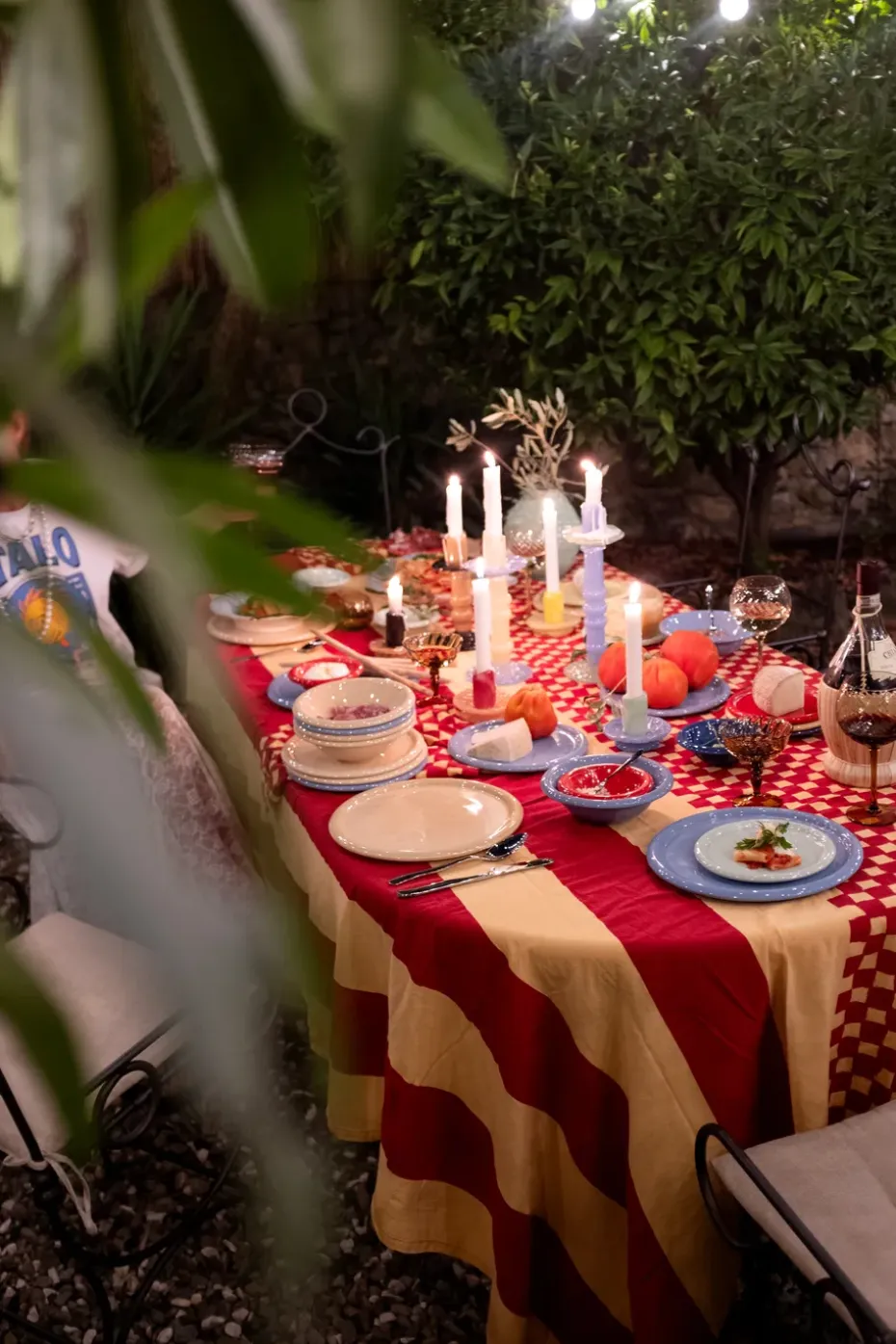 Portavelas Lara XS 9 cm, Burdeos-rosa