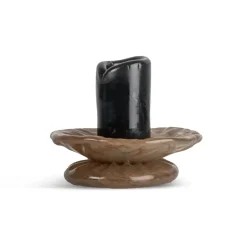 Portavelas Lara XS 9 cm, Negro-beige