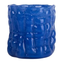 Portavelas Laranne Ø10 cm, Azul