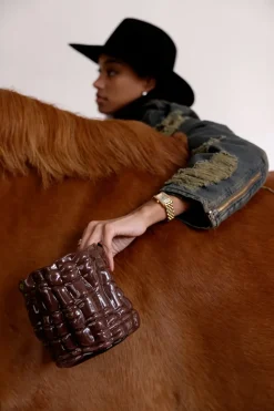 Portavelas Laranne Ø15 cm, Marrón