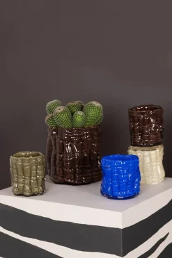 Portavelas Laranne Ø15 cm, Marrón