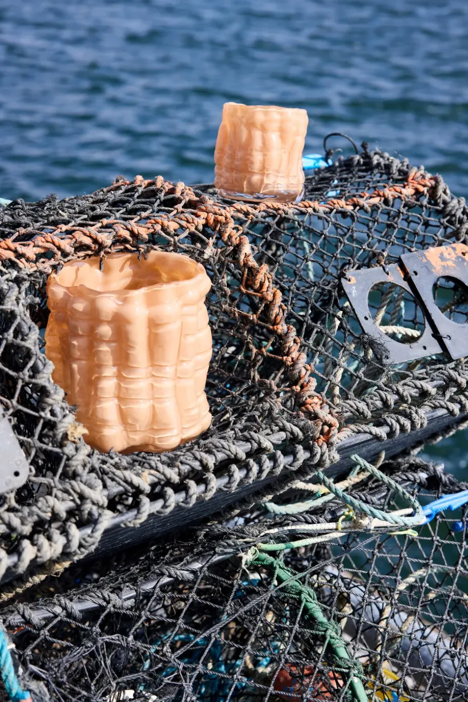 Portavelas Laranne Ø15 cm, Melocotón